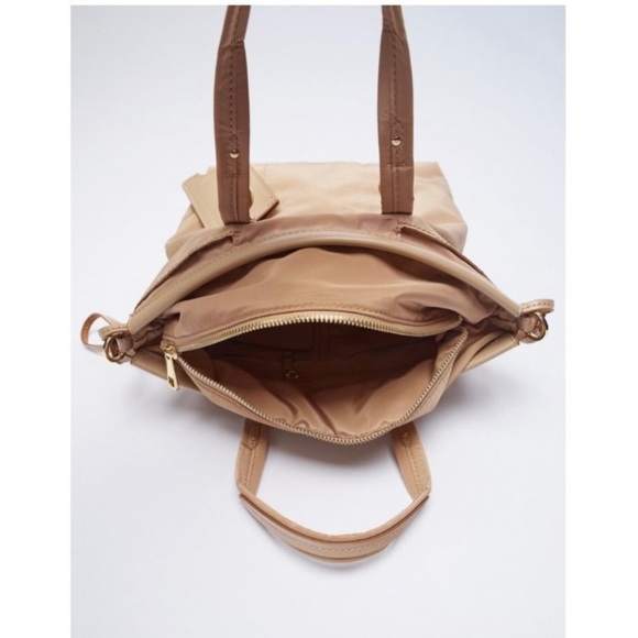 Zara Nylon Mini Tote and Crossbody Bag - Picture 2 of 8